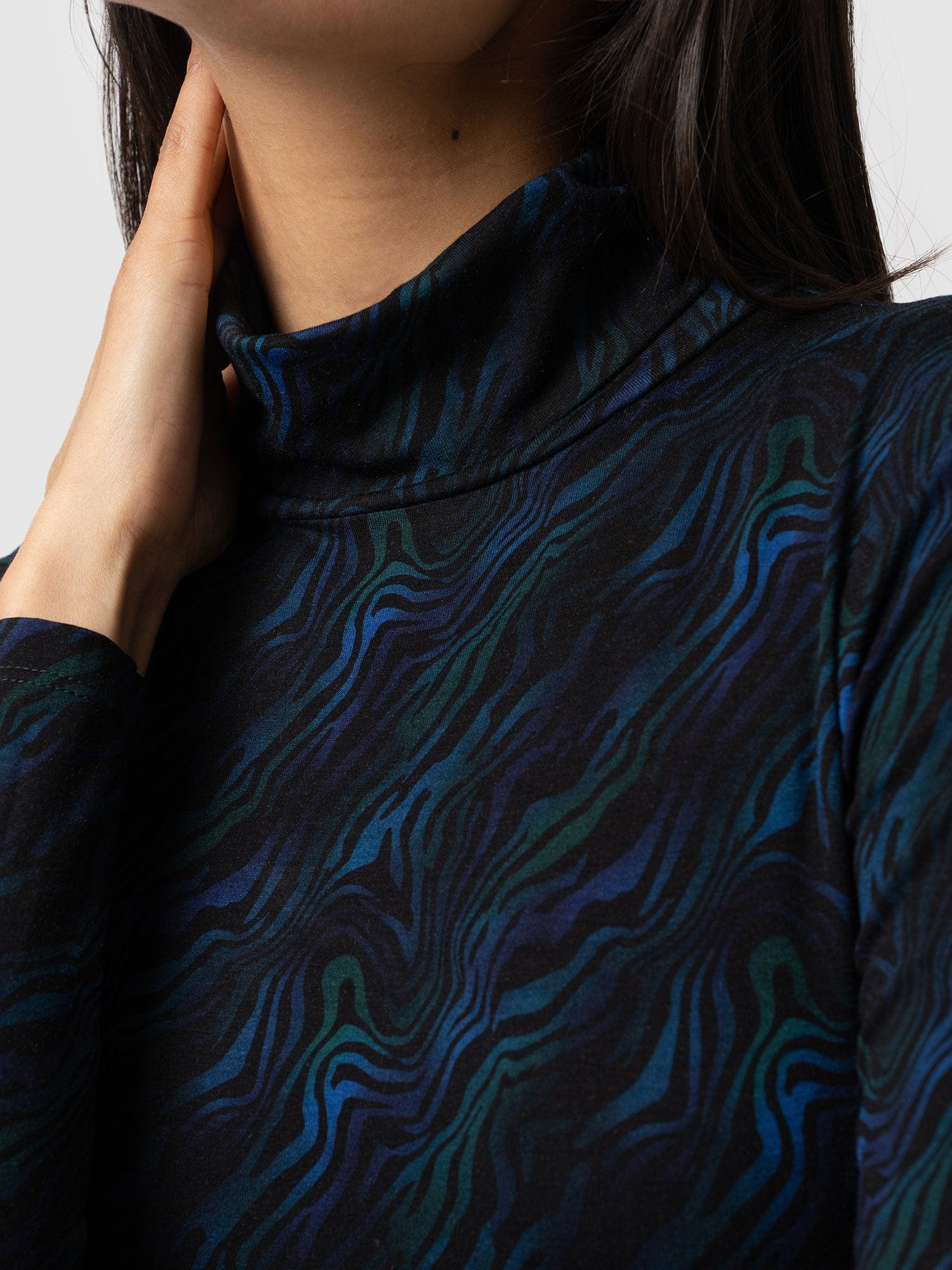 Tempest Roll Neck Top - Galactic Wave